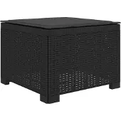 vidaXL Eén-zits Tuin Sofa met Kussen Rieten Look PP Antraciet
