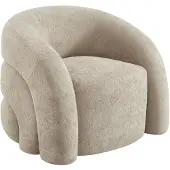 Sweeek Fauteuil van stof 1 zits organisch Beige