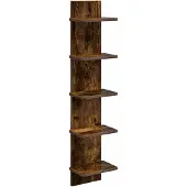 vidaXL Wandplank Gerookt eiken 22 x 15 x 100 cm Bewerkt hout