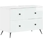 vidaXL Wastafelmeubel BREDA, hoogglanzend wit, 82 x 41 x 59 cm