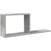 vidaXL Zwevende schappen Betongrijs 80 x 15 x 30 cm Bewerkt hout