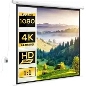 HOMCOM projectiescherm - kunststof - 195x8x182cm - wit