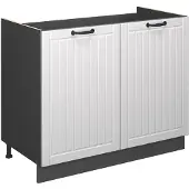 Vicco Wastafelkast Fame-Line Wit Landhuis/Antraciet 100 cm zonder werkblad, Model 61603