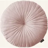 Room99 Milou Decoratieve Ronde Sierkussen Poederroze Velours 45cm