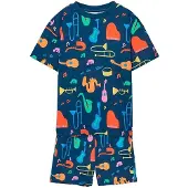 Boboli 683018 Korte Mouw Pyjama Blauw 5 Years Jongen