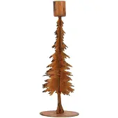 Clayre & Eef Kandelaar Kerstboom Bruin Metaal