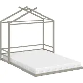VitaliSpa vloerbed Roofy, Grijs, 140x200 met matras