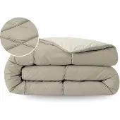 Zelesta Pure Duo Katoen Zomerdekbed - Warmgrijs & Roomwit 200x200cm
