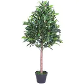 Decovego Valse Kunstmatige Plant Olijfboom Decoratie Echt Hout 110cm