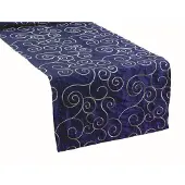 2lif Florence Tafelloper blauw 43x240cm