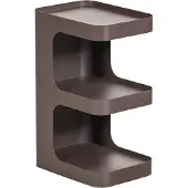 Woood Vire Bijzettafel - Metaal - Donkerbruin - 54x35x25