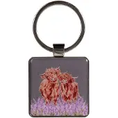 Wrendale Designs Wrendale Sleutelhanger - 'Gentle Giants' Highland Cow Keyring
