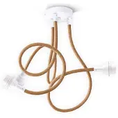 Hoopzi Hanglamp TWIST natuur - 3 fittings wit