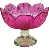 Clayre & Eef Waxinelichthouder Roze Glas