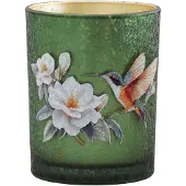 Clayre & Eef Waxinelichthouder Groen Glas