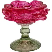 Clayre & Eef Waxinelichthouder Roze Glas