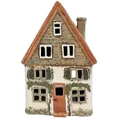 Clayre & Eef Waxinelichthouder Huis Beige Keramiek