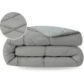 Zelesta Pure Duo Katoen Zomerdekbed - Donkergrijs & Lichtgrijs 200x200cm