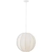 Ptmd Myka Cream Jute Hanging Lamp Ball Shape S