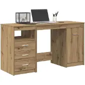 vidaXL Bureau met kast Artisan Oak Engineered Wood