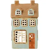 Ib Laursen - Keramieken Huisje - Lichtblauw - Waxinelichthouder - 17.5 cm