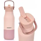 Majestic Sport Silly Thermosfles 620ml met Rietje - Roze