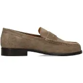Manfield - Heren - Taupe suède loafers - Maat 43