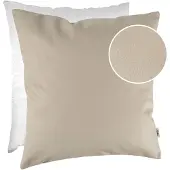 ANRO Sierkussen Beige 60x60 cm - Ademend kunstleer - Inclusief vulling