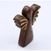 Ancient Wisdom Medium Mango Wood Angel - Gold Decor