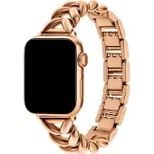 123Watches bandje Lisa - staal - rose goud - 44 · 45 · 46 & 49 mm - Geschikt voor Apple Watch series 1/2/3/4/5/6/7/8/9/10/11/12/SE/SE2/SE3/Ultra/Ultra 2/Ultra 3/Ultra 4