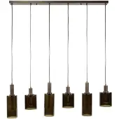 AnLi Style Hanglamp Sepiora, 6 lichtpunten / Sienna bruin