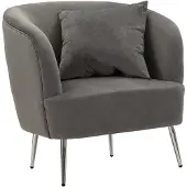 Mauro Ferretti Fauteuil Silvery With Cushion 73×66×78 cm