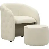 Mauro Ferretti Fauteuil Zagabria Armchair With Stool 76×75×80 cm