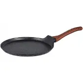 Florina Master Zwarte Crêpepan 26cm - Aluminium, Marmerlook