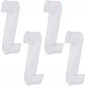 Yoka Home 4x transparante badkamerhaken - radiatorhanger voor handhelds
