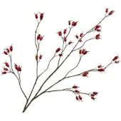 Silk-ka Kunstbloem-Zijden Bloem Rozenbottel Tak Rood 126 cm