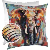 ANRO Olifant Sierkussen 40x40 cm - Gobelin - Inclusief vulling