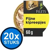 Sheba 20x - Filets Kipreepjes in Saus - Kattenvoer Natvoer - 60 g