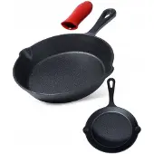 Orion Gietijzeren Koekenpan 20cm met Siliconen Handvat - Gas & Inductie