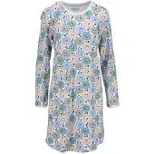 Ringella Katoenen dames nachthemd fjord blauw - Blauw - Maat - 48