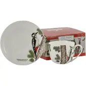 Marco polo Porseleinen Kop en Schotel 'Grote Specht' - 310ml