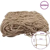 vidaXL Jute plant ondersteuningsnet Naturel 1 x 100 m 100% Tossa Jute