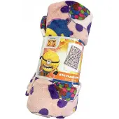 Carbotex Minions Flanellen Deken Zacht 130x160 cm Roze