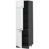 Vicco Hoge kast R-Line Wit Hoogglans/Antraciet 60 cm, Model 63198