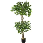 Decovego Kunstmatige Ficus Benjamin, Kunstplant, Kunstboom 170 cm