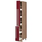 Vicco Apotheekkast Fame-Line Bordeauxrode hoogglans/Goudkleurig Eiken 20 cm, Model 61664