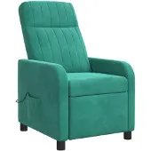 vidaXL Massage Relaxstoel Turquoise fluweel