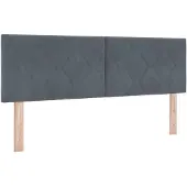 vidaXL Boxspringbed met matras Donkergrijs 140 x 190 cm Fluweel