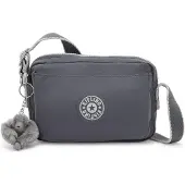 Kipling Schoudertas 'Abanu' grafiet / wit