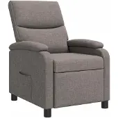 vidaXL Recliner Taupe Stof